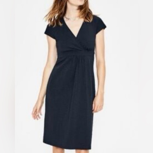Boden Navy Cotton Blend Dress Size 6 6R - Picture 1 of 6